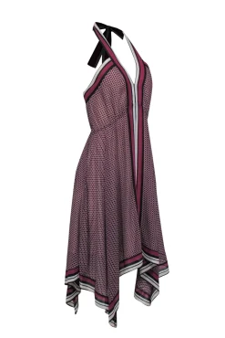 Michael Kors - Purple Printed Halter Dress Sz S