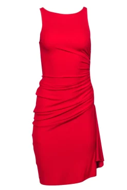 Michael Kors - Red Ruched Sleeveless Dress Sz 4