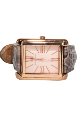 Michael Kors - Rosegold Watch w/ Croc Embossed Band