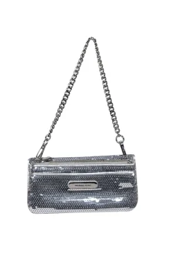 Michael Kors - Silver Sequin Chain Strap Mini Bag