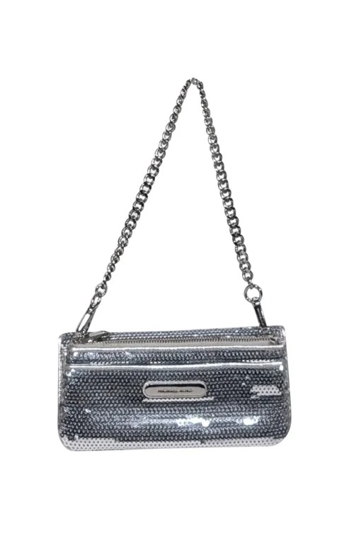 Michael Kors - Silver Sequin Chain Strap Mini Bag