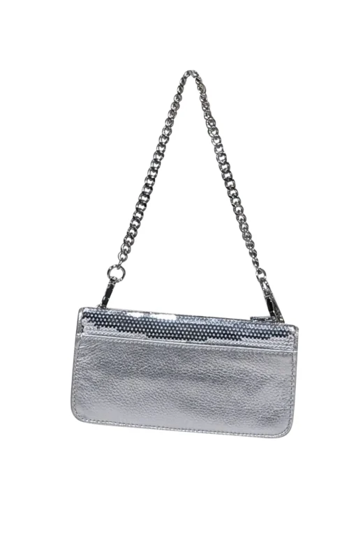 Michael Kors - Silver Sequin Chain Strap Mini Bag