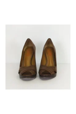 Michael Kors - Tan Leather Crisscross Heels Sz 9.5