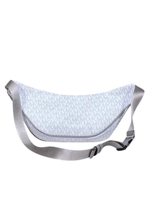 Michael Kors - White & Light Grey Monogram Sling Pack