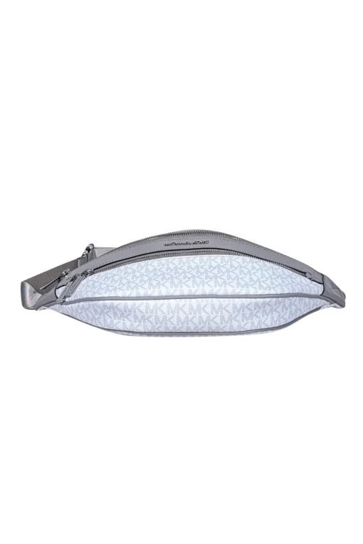 Michael Kors - White & Light Grey Monogram Sling Pack