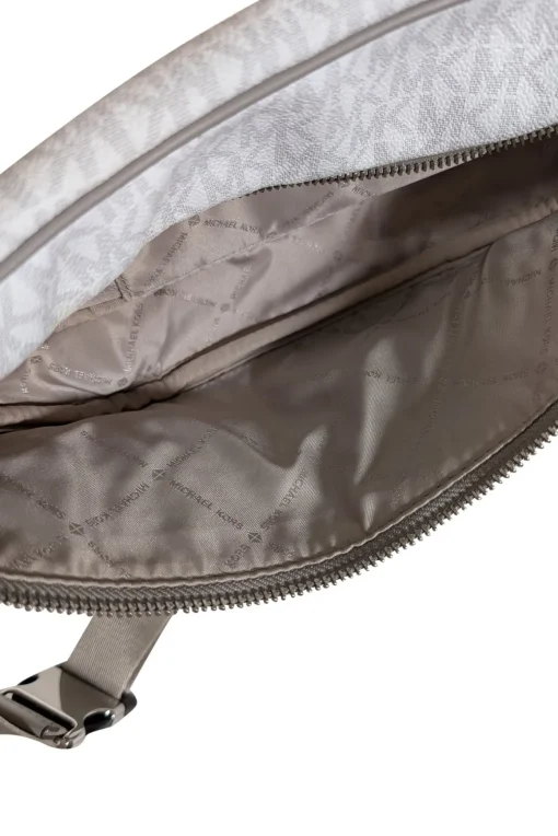 Michael Kors - White & Light Grey Monogram Sling Pack
