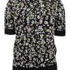 Michael Kors Collection - Black, White, & Gold Embellished Sweater Sz XS