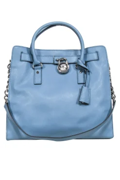 Michael Kors -Light Blue Leather Tote Bag