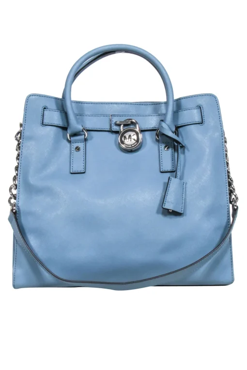 Michael Kors -Light Blue Leather Tote Bag