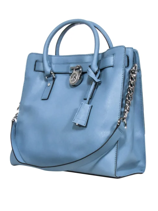 Michael Kors -Light Blue Leather Tote Bag