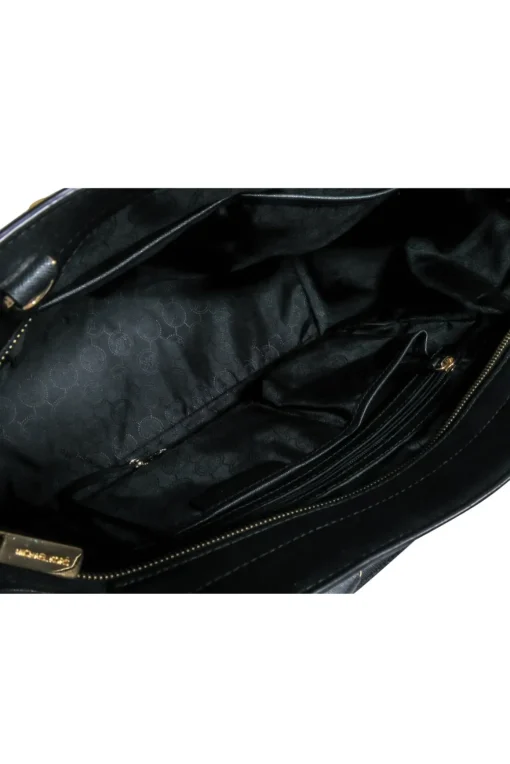 Michael Michael Kors - Black Leather Tote w/ Gold Square Studs