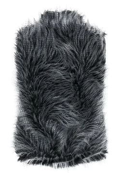 Michael Michael Kors - Grey & Black Faux Racoon Fur Clasped Vest Sz S