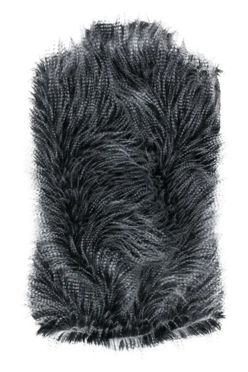 Michael Michael Kors - Grey & Black Faux Racoon Fur Clasped Vest Sz S