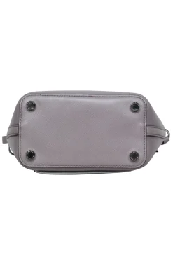 Michael Michael Kors - Grey Crossbody Bucket Bag w/ Logo Keychain