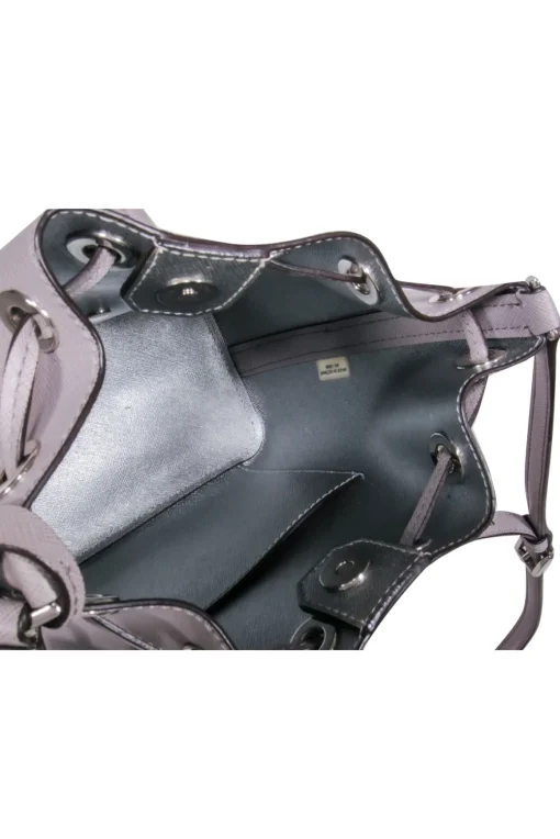 Michael Michael Kors - Grey Crossbody Bucket Bag w/ Logo Keychain