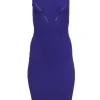 Michael Michael Kors - Purple Ribbed Knit Sleeveless Midi Dress Sz XXS