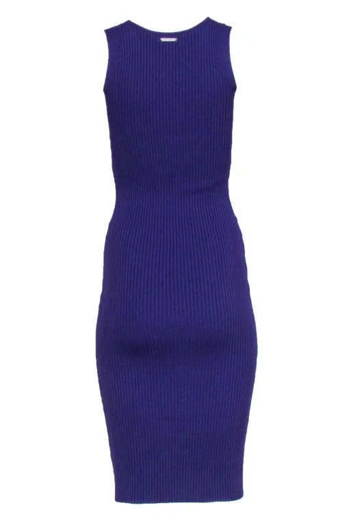 Michael Michael Kors - Purple Ribbed Knit Sleeveless Midi Dress Sz XXS