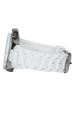 Michele - White Silicone Band Stainless Steel Watch