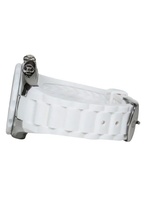 Michele - White Silicone Band Stainless Steel Watch