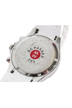 Michele - White Silicone Band Stainless Steel Watch
