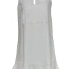 Miguelina - White Linen Shift Dress w/ Embroidery & Fringe Sz XS