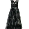Milly - Black & Green Floral Gown Sz 8