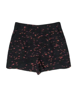 Milly - Black & Pink High Waisted Boucle Shorts Sz 6