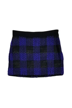 Milly - Black & Purple Miniskirt Sz 4