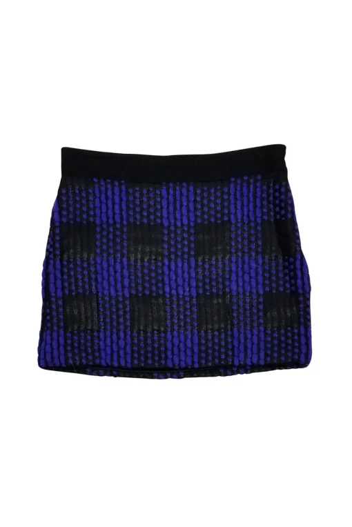 Milly - Black & Purple Miniskirt Sz 4