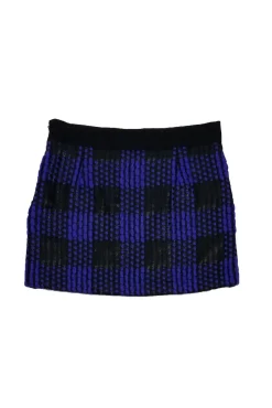 Milly - Black & Purple Miniskirt Sz 4