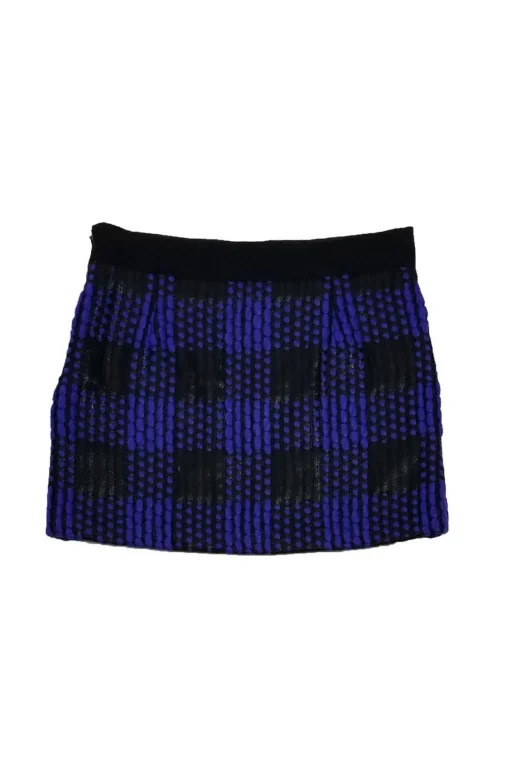 Milly - Black & Purple Miniskirt Sz 4