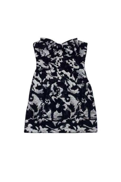 Milly - Black & Silver Bow Dress Sz 6