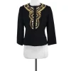 Milly - Black Embellished Cotton Jacket Sz 4