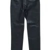Milly - Black Leather Straight-Leg Pants Sz 4