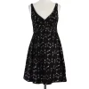 Milly - Black Tan & Grey Abstract Geo Print Dress Sz 6