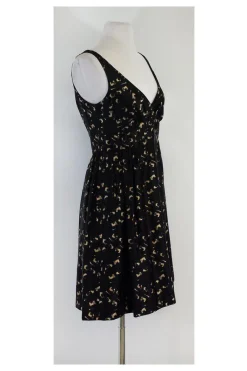 Milly - Black Tan & Grey Abstract Geo Print Dress Sz 6
