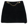Milly - Black Wool Blend Skirt w/ Gold Chain Detail Sz 4