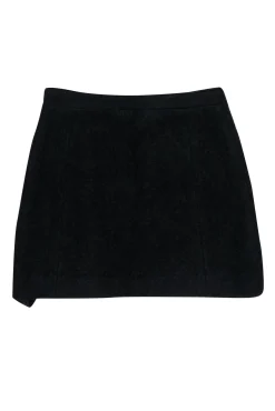 Milly - Black Wool Blend Skirt w/ Gold Chain Detail Sz 4