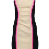 Milly - Cream & Black Color Block Fitted Sheath Dress Sz 0