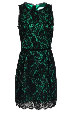 Milly - Green & Black Lace A-Line Dress Sz 10