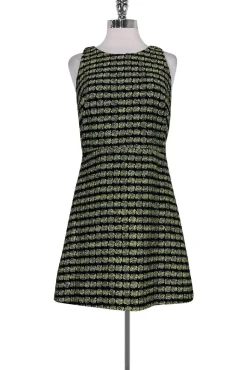 Milly - Green & Black Tweed Dress Sz 6