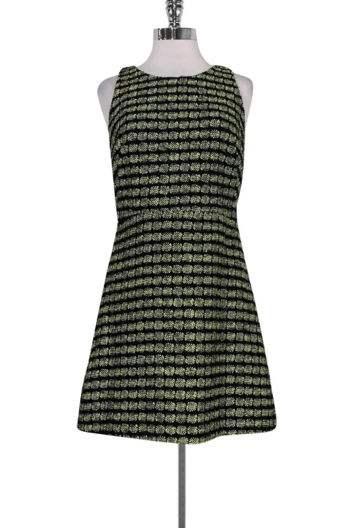 Milly - Green & Black Tweed Dress Sz 6