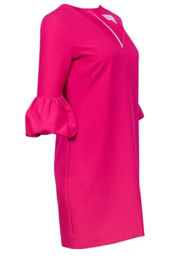 Milly - Hot Pink Shift Dress w/ Puff Sleeves Sz 4