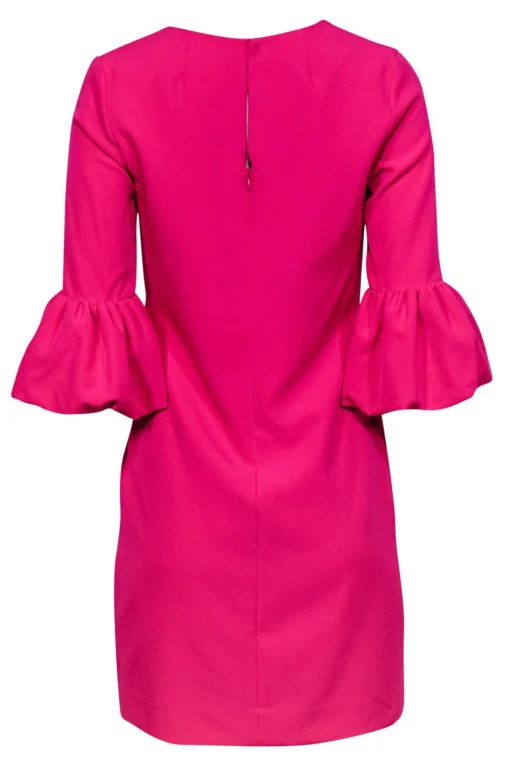 Milly - Hot Pink Shift Dress w/ Puff Sleeves Sz 4
