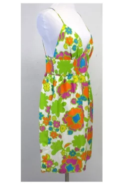 Milly - Multicolor Floral Silk Spaghetti Strap Dress Sz 8