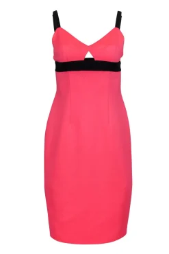Milly - Neon Pink Sleeveless Bodycon Dress w/ Cutout Sz 8