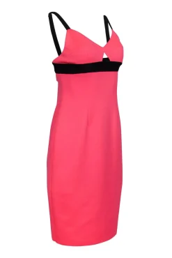 Milly - Neon Pink Sleeveless Bodycon Dress w/ Cutout Sz 8