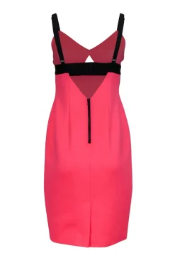 Milly - Neon Pink Sleeveless Bodycon Dress w/ Cutout Sz 8