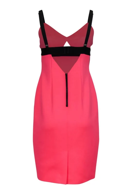 Milly - Neon Pink Sleeveless Bodycon Dress w/ Cutout Sz 8
