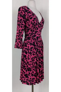 Milly - Pink & Navy Filigree Dress Sz S